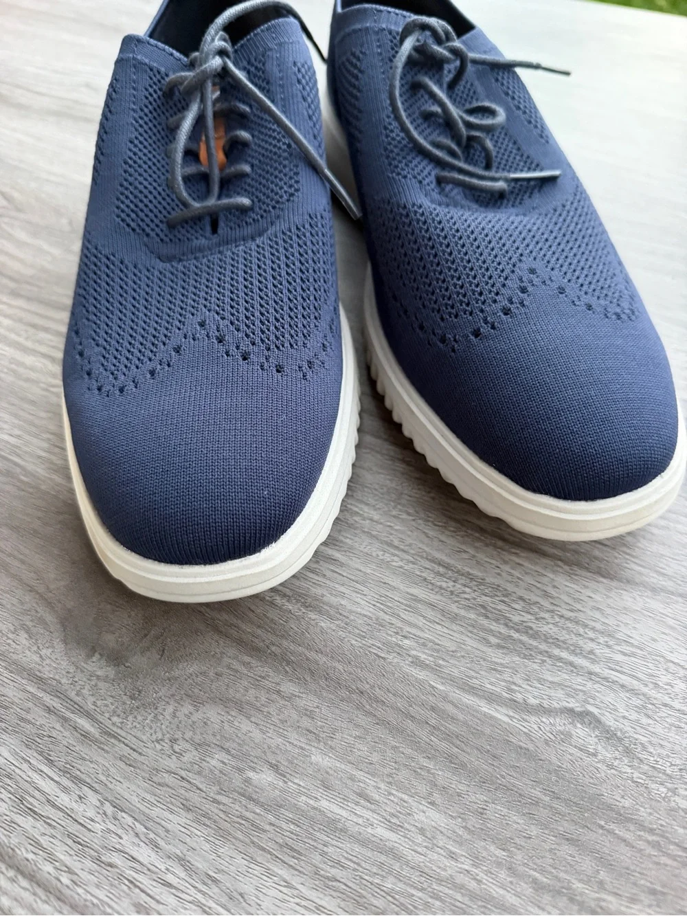 Cole Haan OriginalGrand Stitchlite Wingtip Oxford Navy Blue Lace Mens 12M
